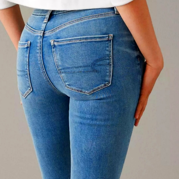 American Eagle Outfitters Denim - American Eagle Outfitters Curvy Super Hi Rise Jegging Skinny Jeans Dark Wash